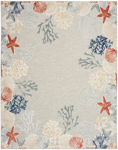 Nourison Home Suncoast SNC04 Grey Multicolor Contemporary Machine Woven Rug