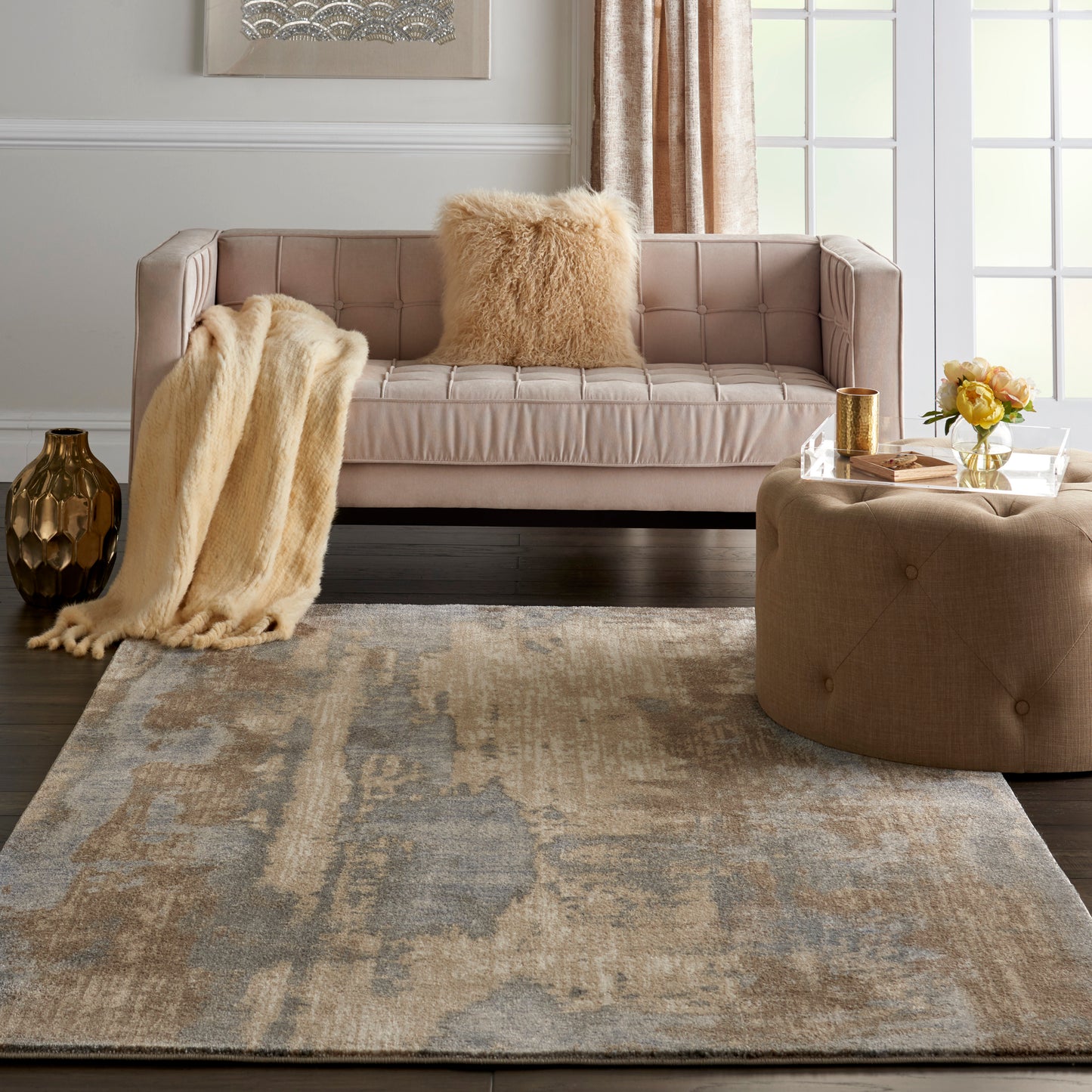 Nourison Home Moroccan Celebration  Grey Beige  Contemporary