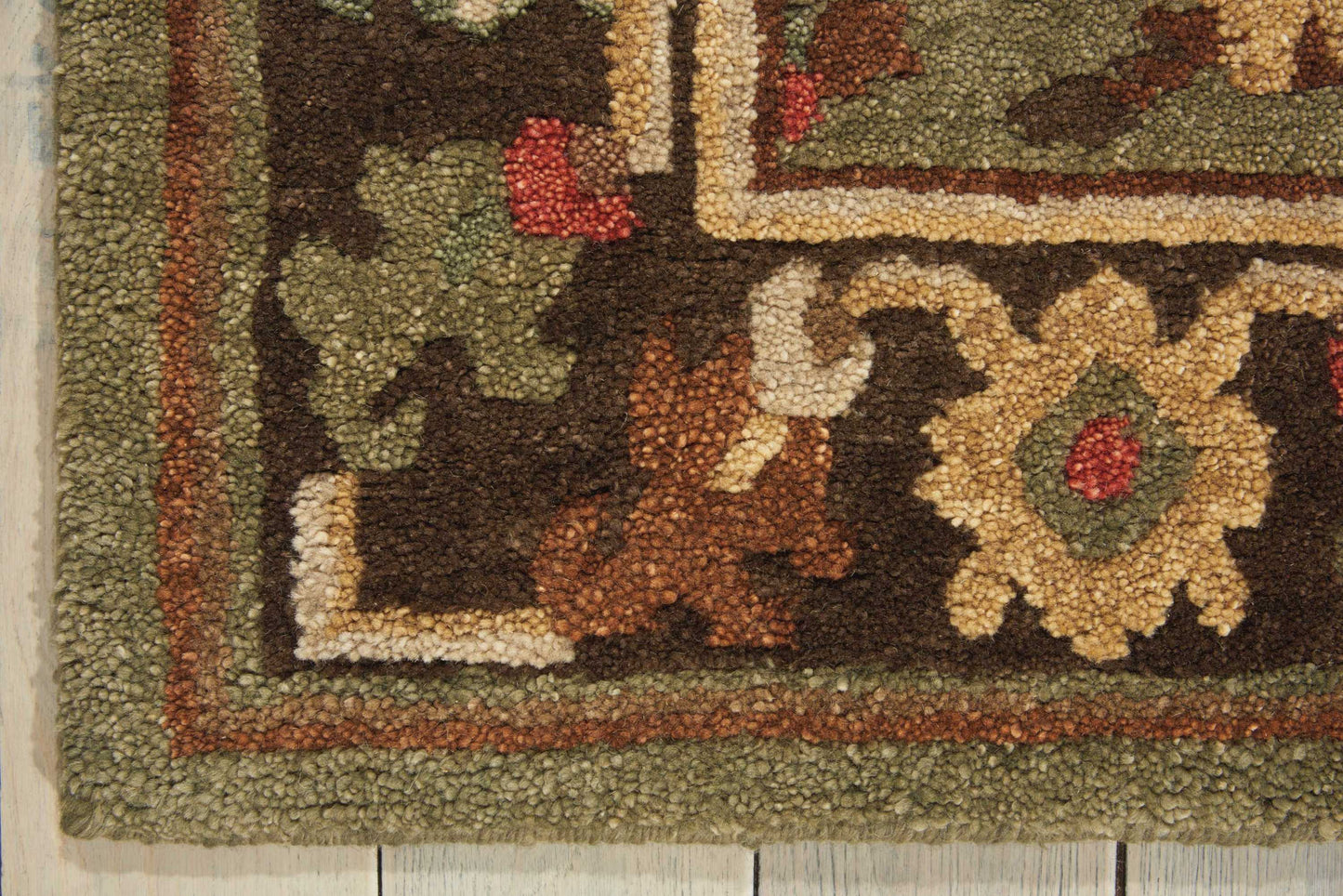 Nourison Home Tahoe  Green  Traditional