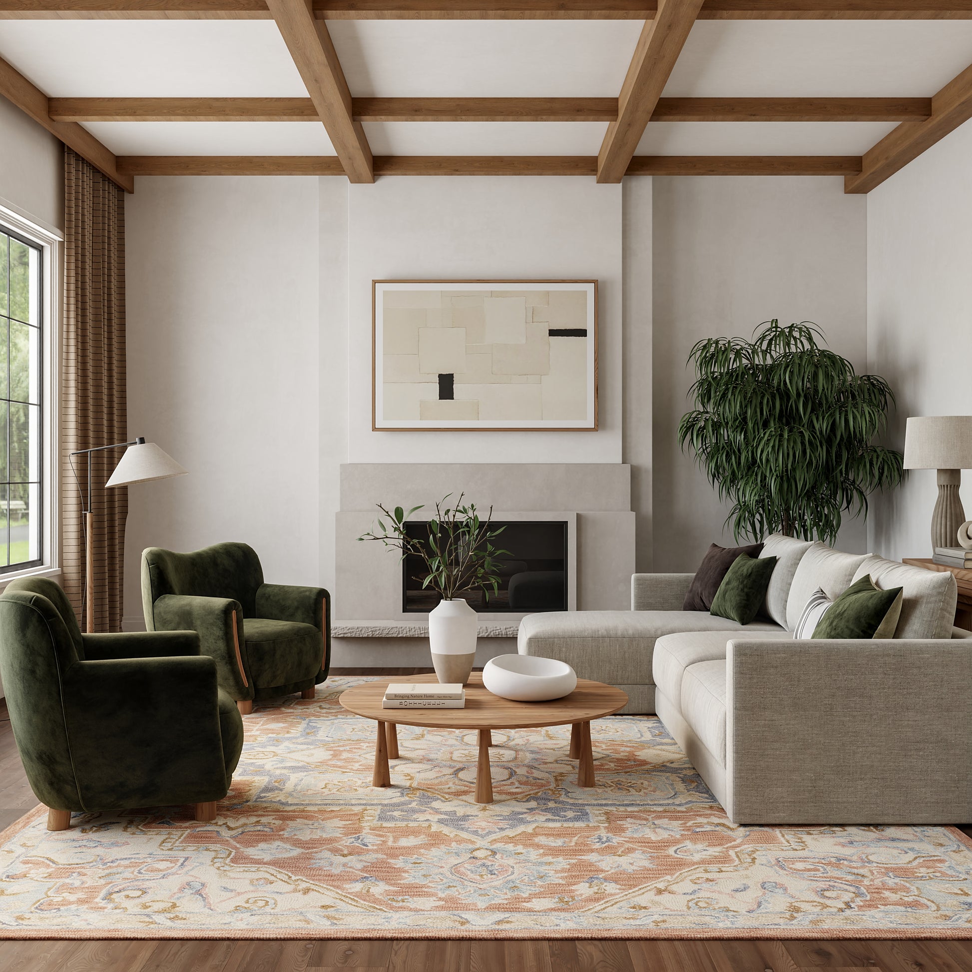 Nourison Home Maison  Rust Ivory  Traditional