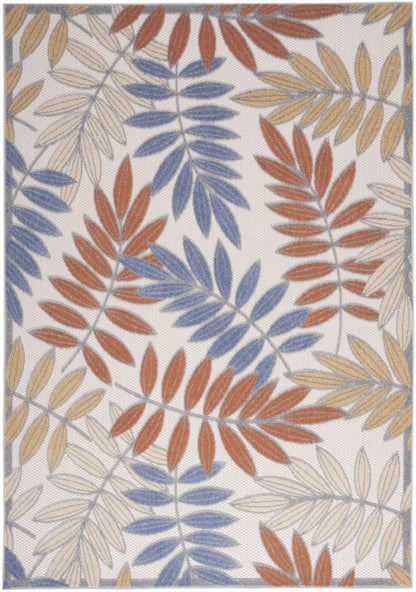 Nourison Home Aloha ALH18 Blue Mocha Contemporary Power-loomed Rugs