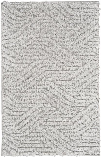Calvin Klein Surfaces SFC01 Silver Grey Contemporary Power-loomed Rug