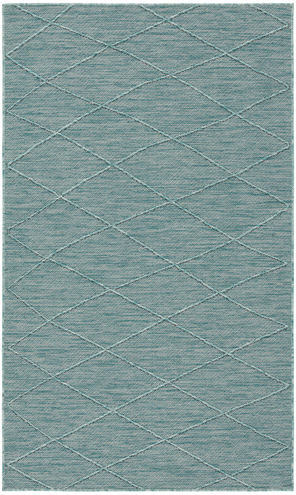 Nourison Home Washable Solutions WSL01 Aqua Contemporary Power-loomed Rug