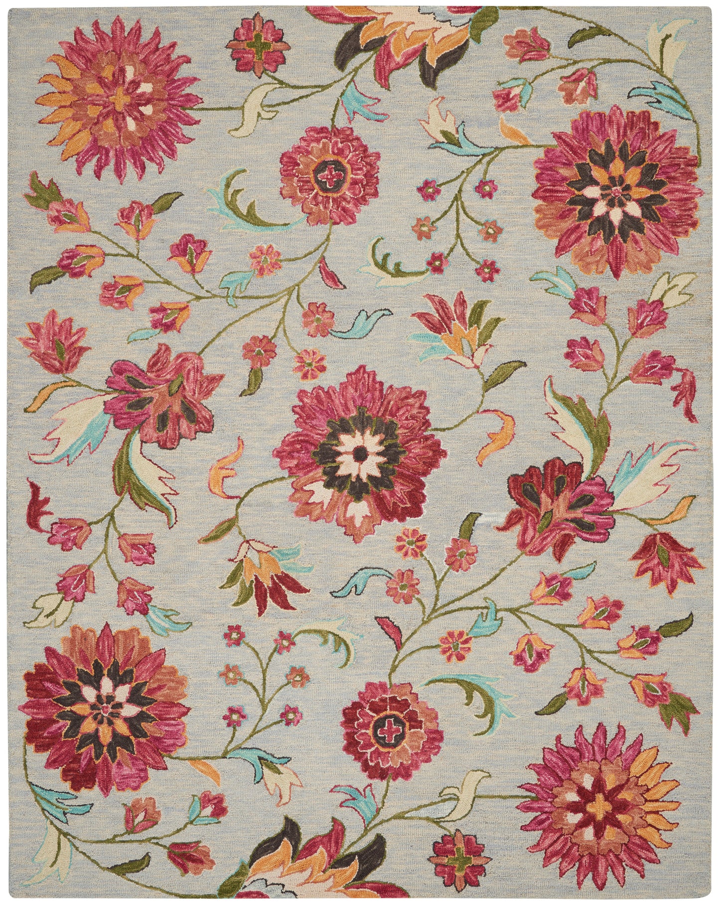 Nourison Home Bahari  Grey Multicolor  Contemporary