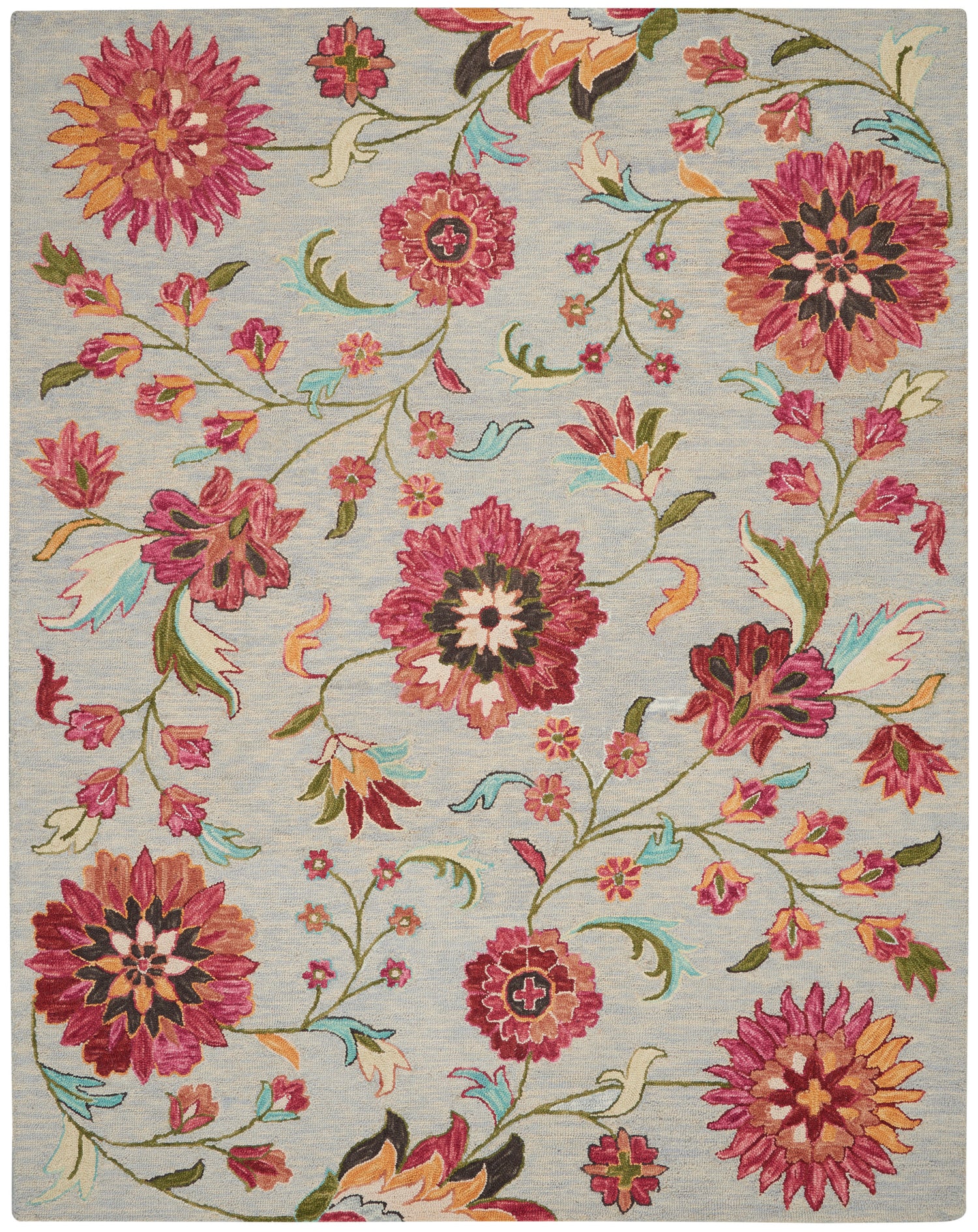 Nourison Home Bahari  Grey Multicolor  Contemporary