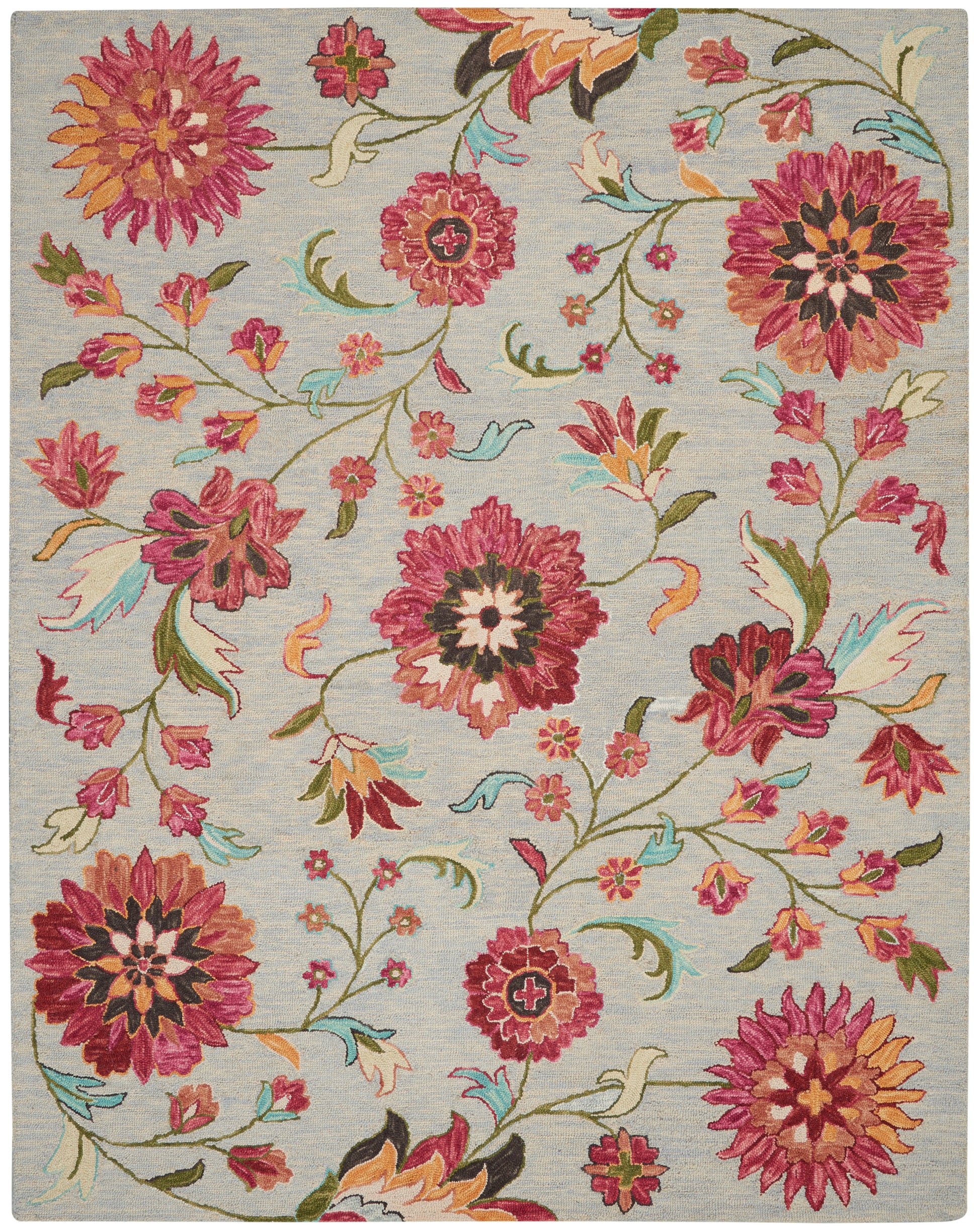 Nourison Home Bahari  Grey Multicolor  Contemporary