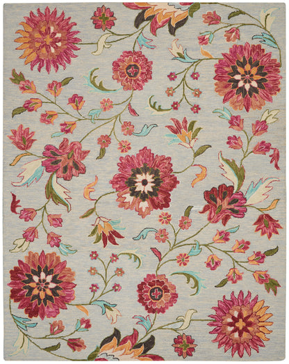 Nourison Home Bahari  Grey Multicolor  Contemporary