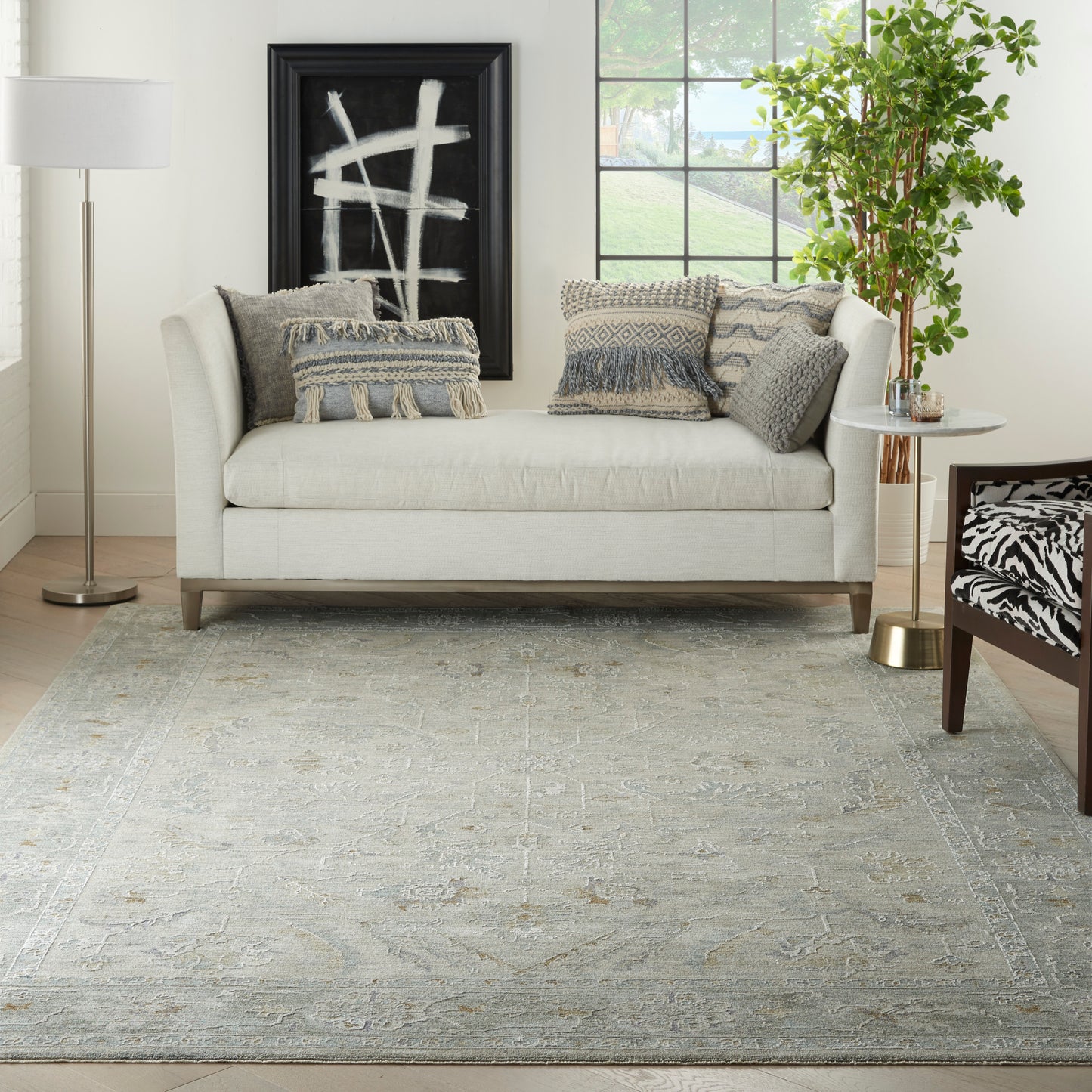 Nourison Home Infinite  Light Grey  Traditional
