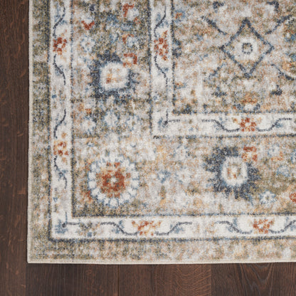 Nourison Home Astra Machine Washable  Gold Grey  Traditional