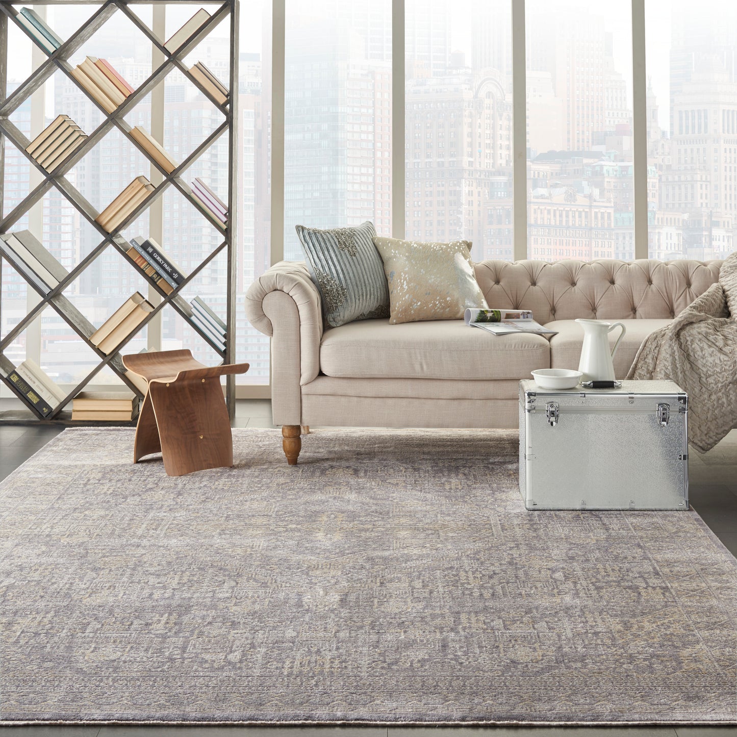 Nourison Home Lustrous Weave  Grey Beige  