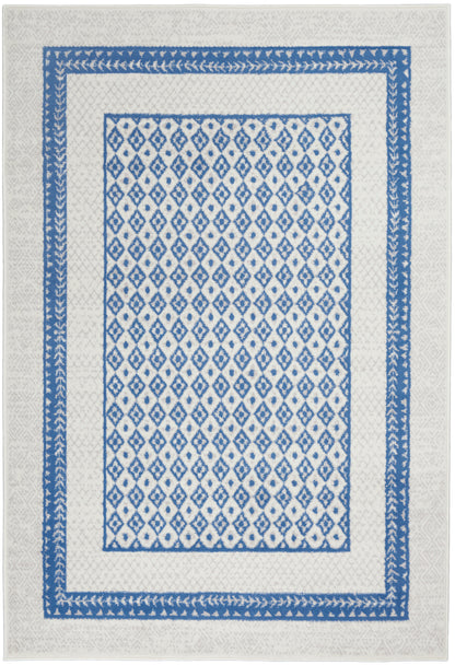 Nourison Home Whimsicle WHS13 Ivory Blue Contemporary Power-loomed Rug