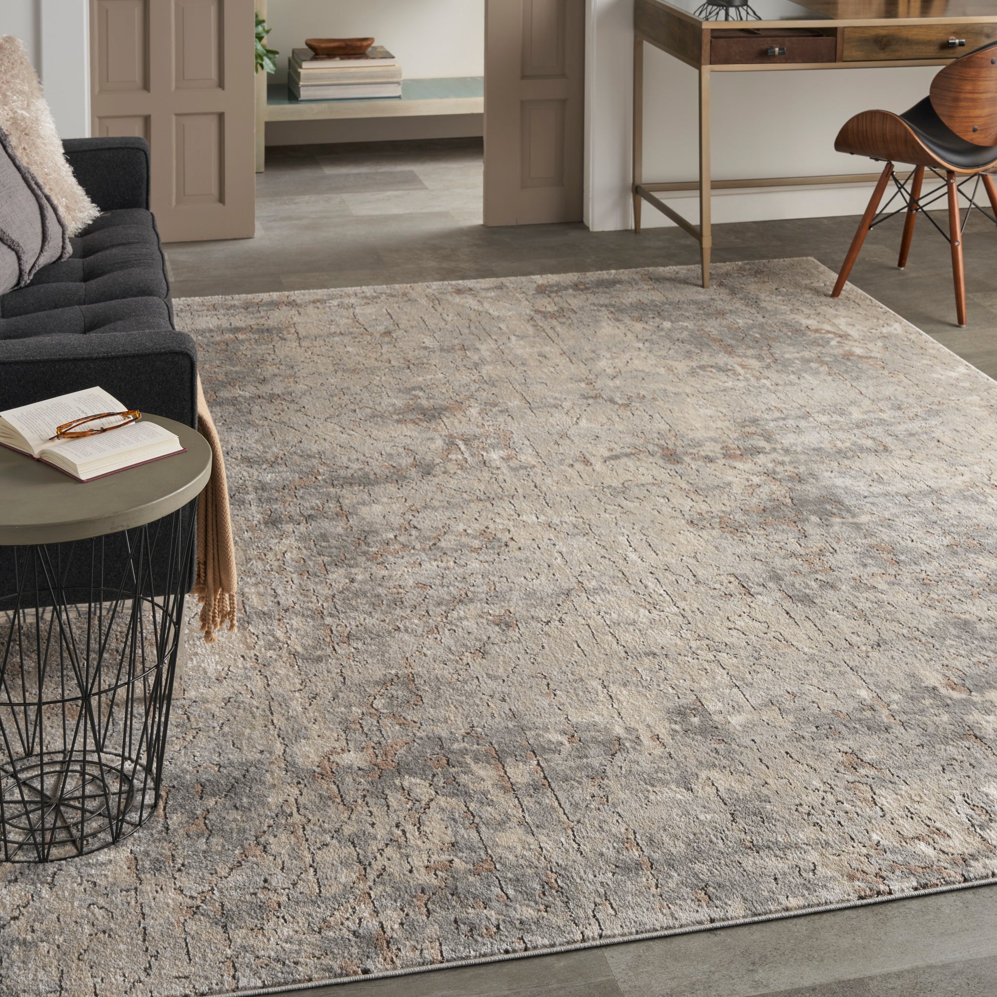 Nourison Home Quarry  Beige Grey  Contemporary