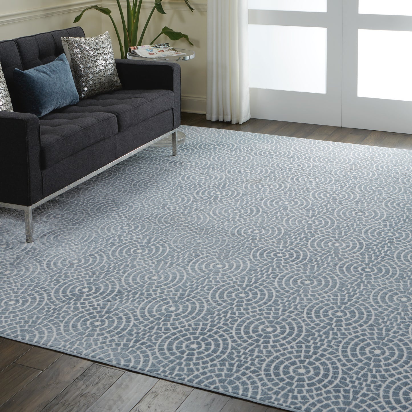 Nourison Home Urban Chic  Light Blue  Contemporary