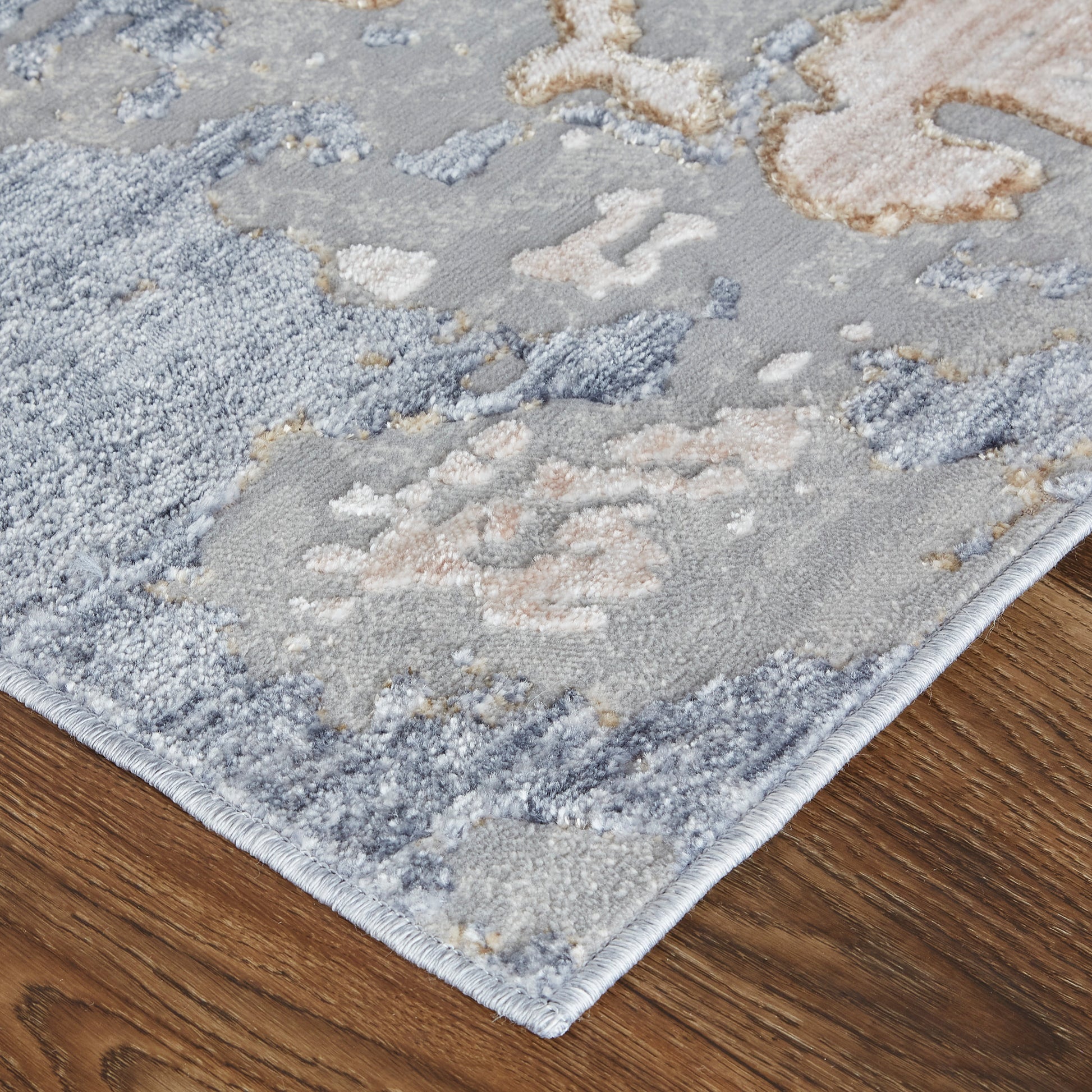 Feizy Laina 39G8F Blue Abstract Machine Woven Rug