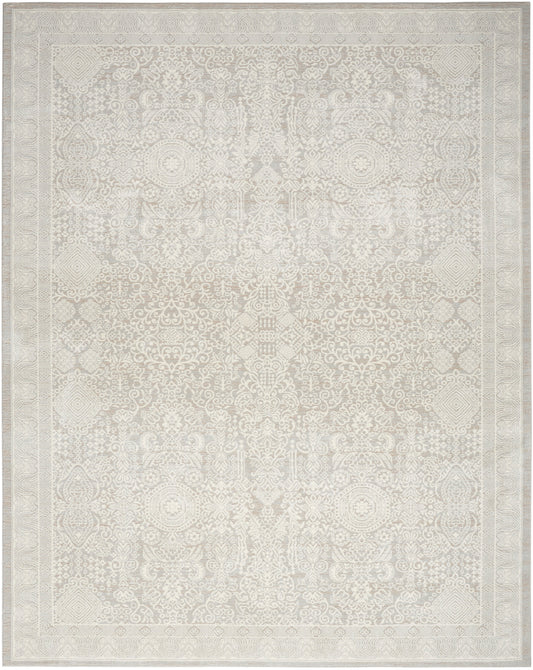 Nourison Home Eco Cycle  Silver Ivory  Traditional