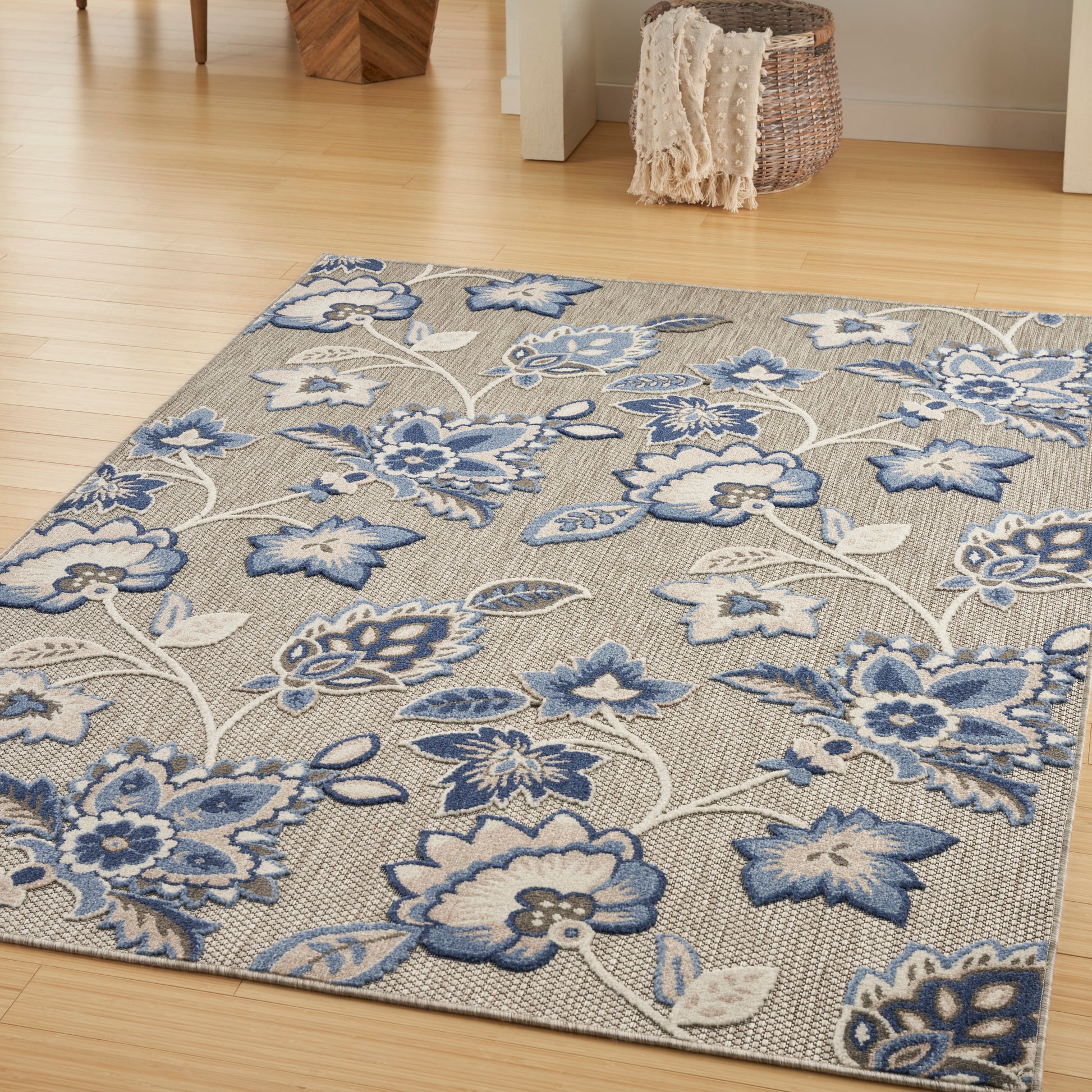 Nourison Home Aloha  Blue Grey  Contemporary