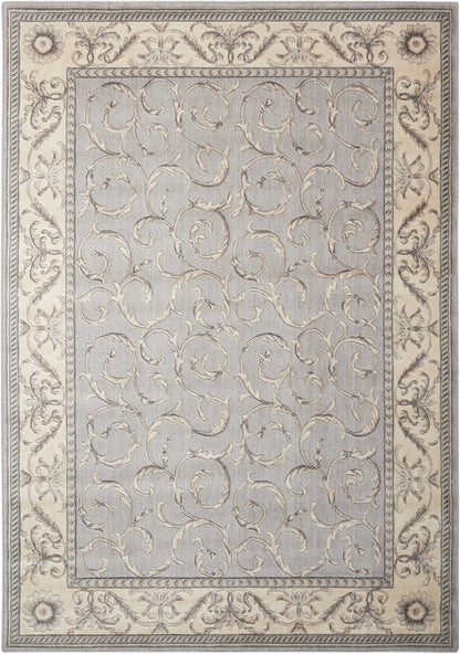 Nourison Home Somerset ST02 Silver Traditional Power-loomed Rug