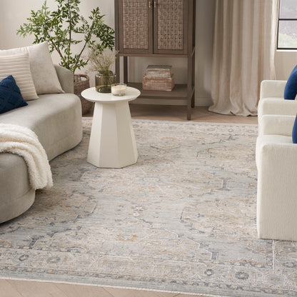 Nourison Home Lynx  Light Blue  Transitional