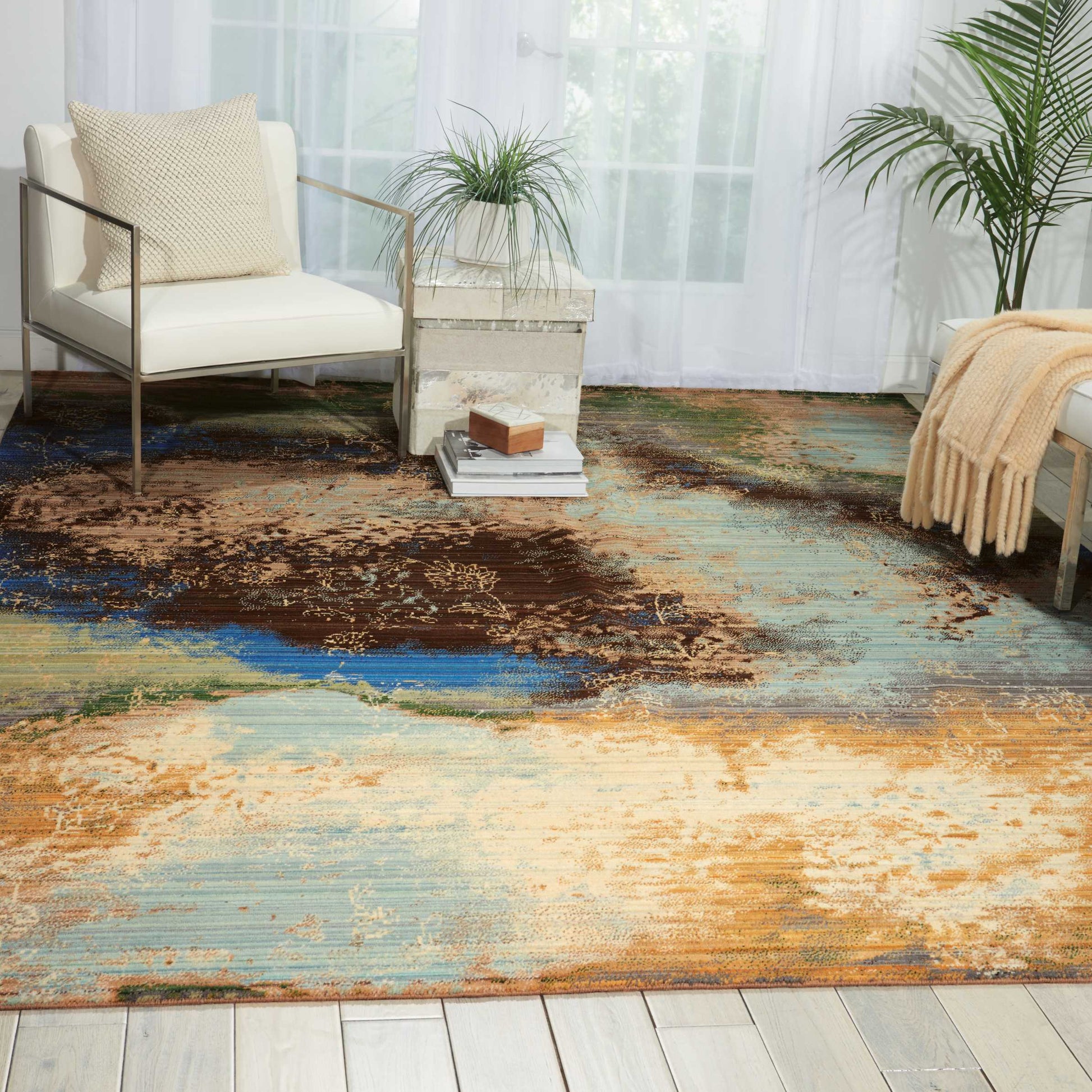Nourison Home Rhapsody  Ocean  Transitional