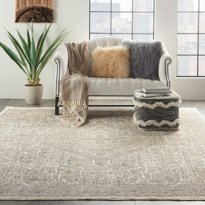Nourison Home Lustrous Weave  Ivory Beige  