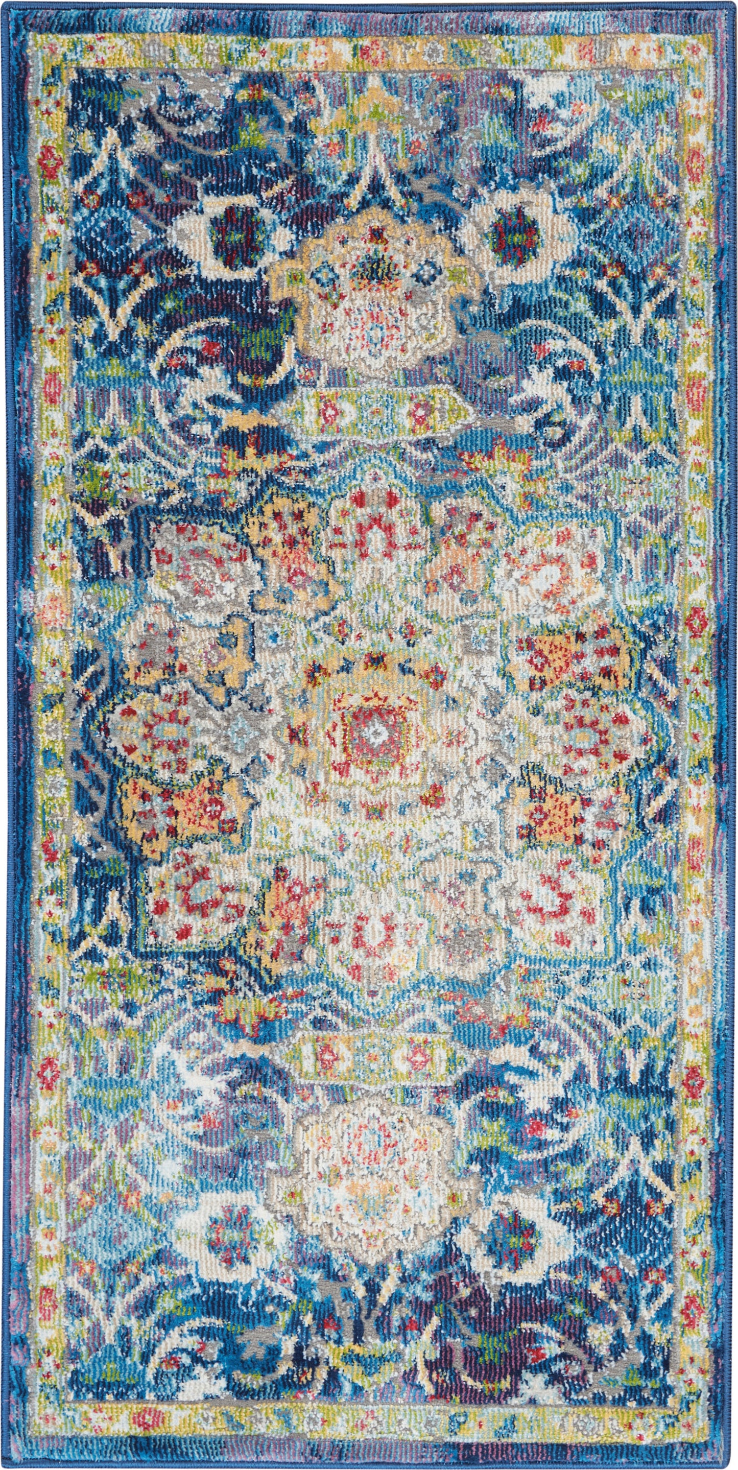 Nourison Home Ankara Global ANR03 Blue Traditional Power-loomed Rug