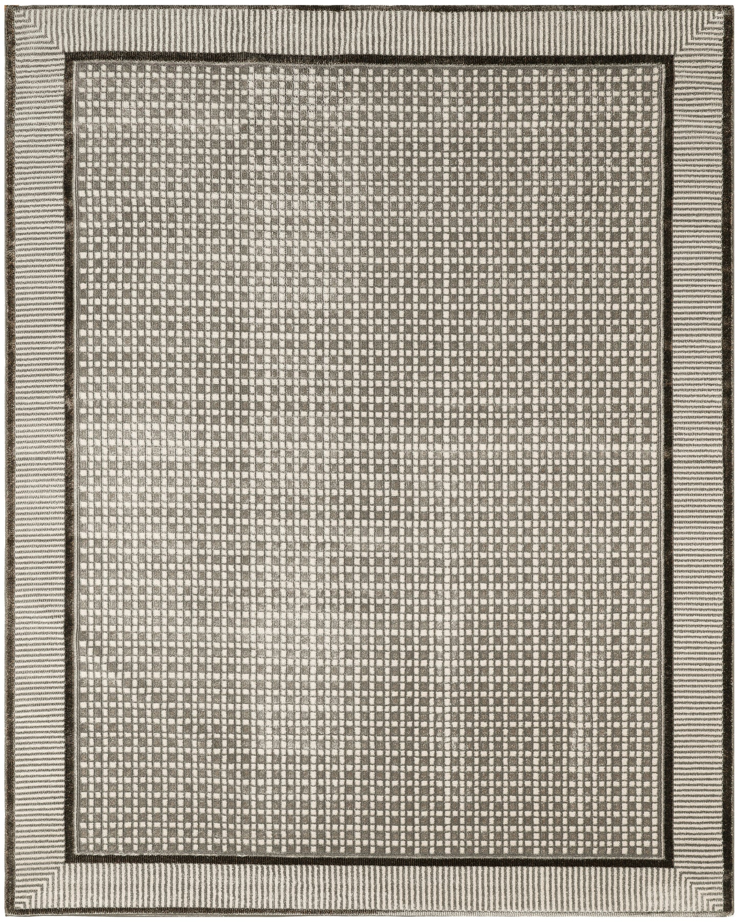 Nourison Home Nordic NRC03 Ivory Grey Contemporary Power-loomed Rug