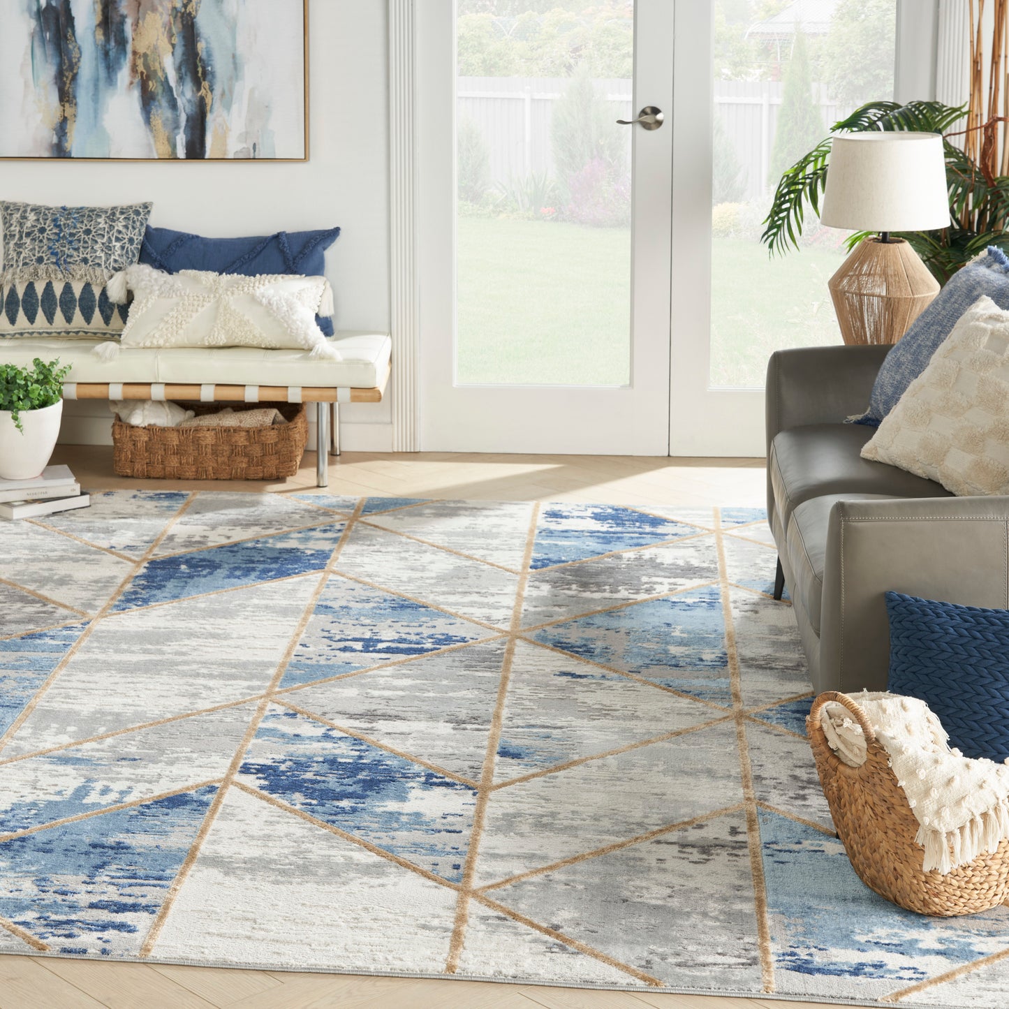 Nourison Home Elation  Grey Multicolor  Contemporary