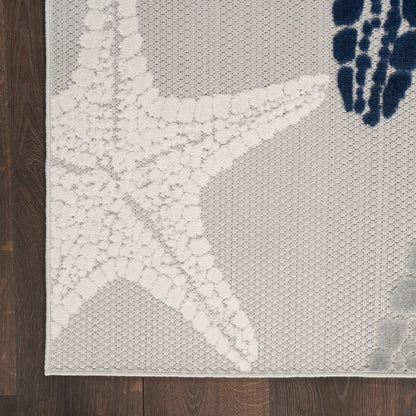 Nourison Home Aloha  Grey Multicolor  Contemporary