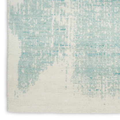 Nourison Home Harmony  Ivory Aqua  Contemporary