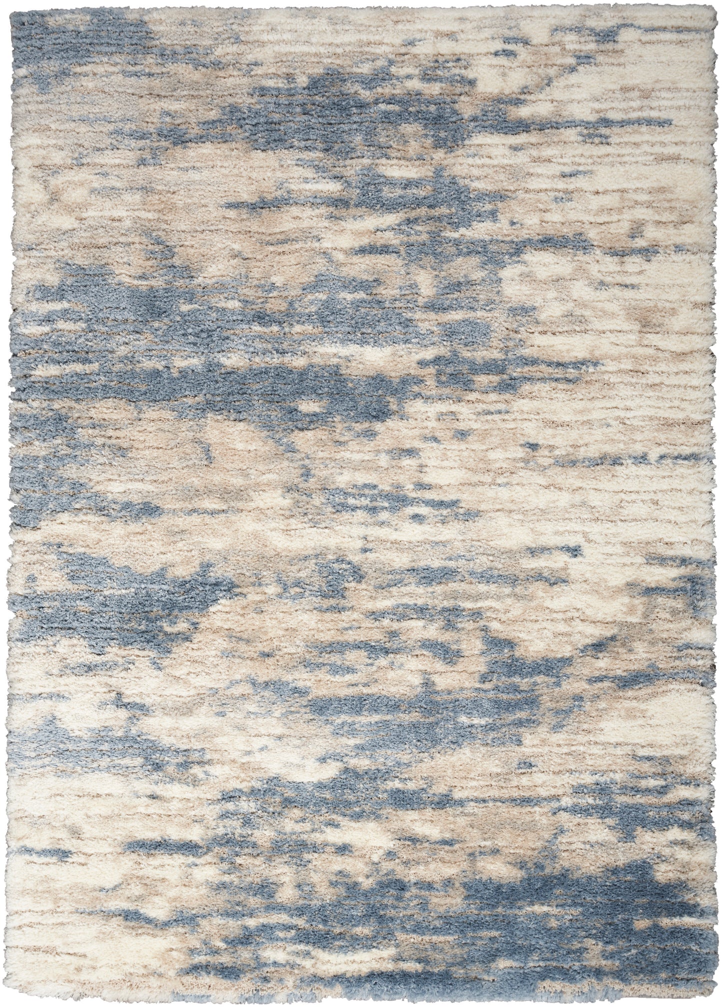 Nourison Home Dreamy Shag DRS10 Light Blue Grey Contemporary Power-loomed Rug