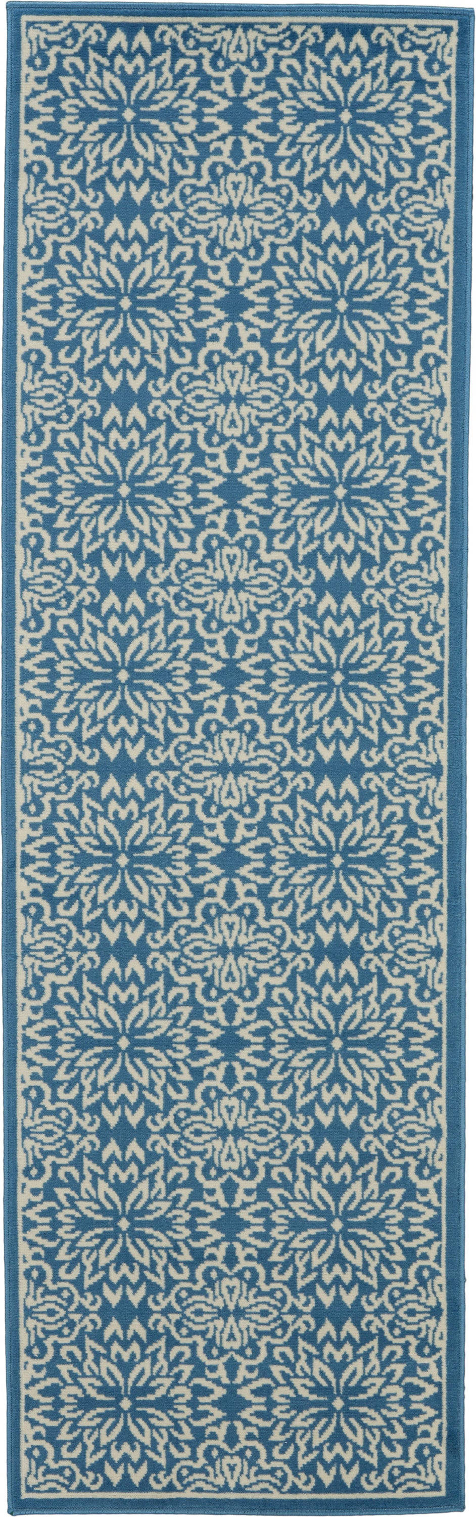 Nourison Home Jubilant JUB06 Ivory Blue Transitional Power-loomed Rug