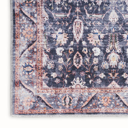 Nourison Home Grand Washables  Navy Ivory  Traditional