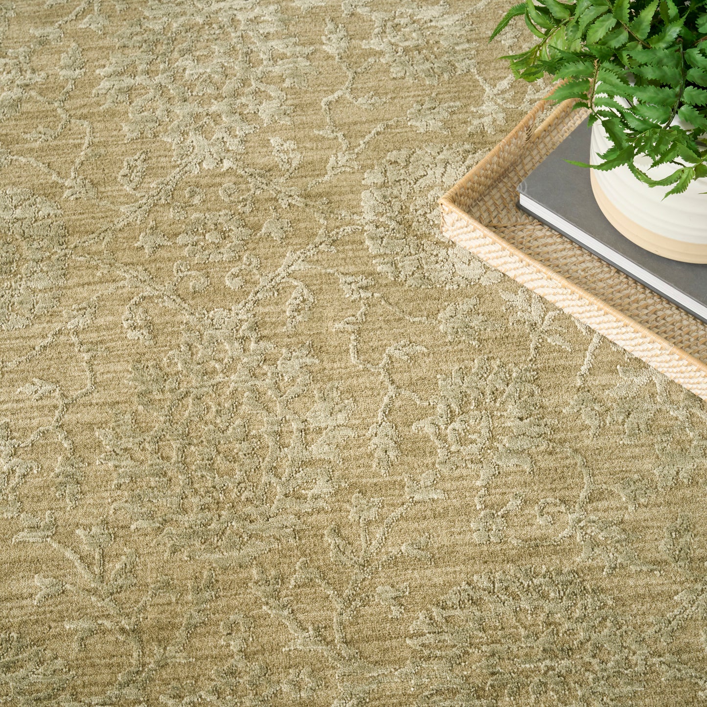 Nourison Home Moonlit  Green  Traditional