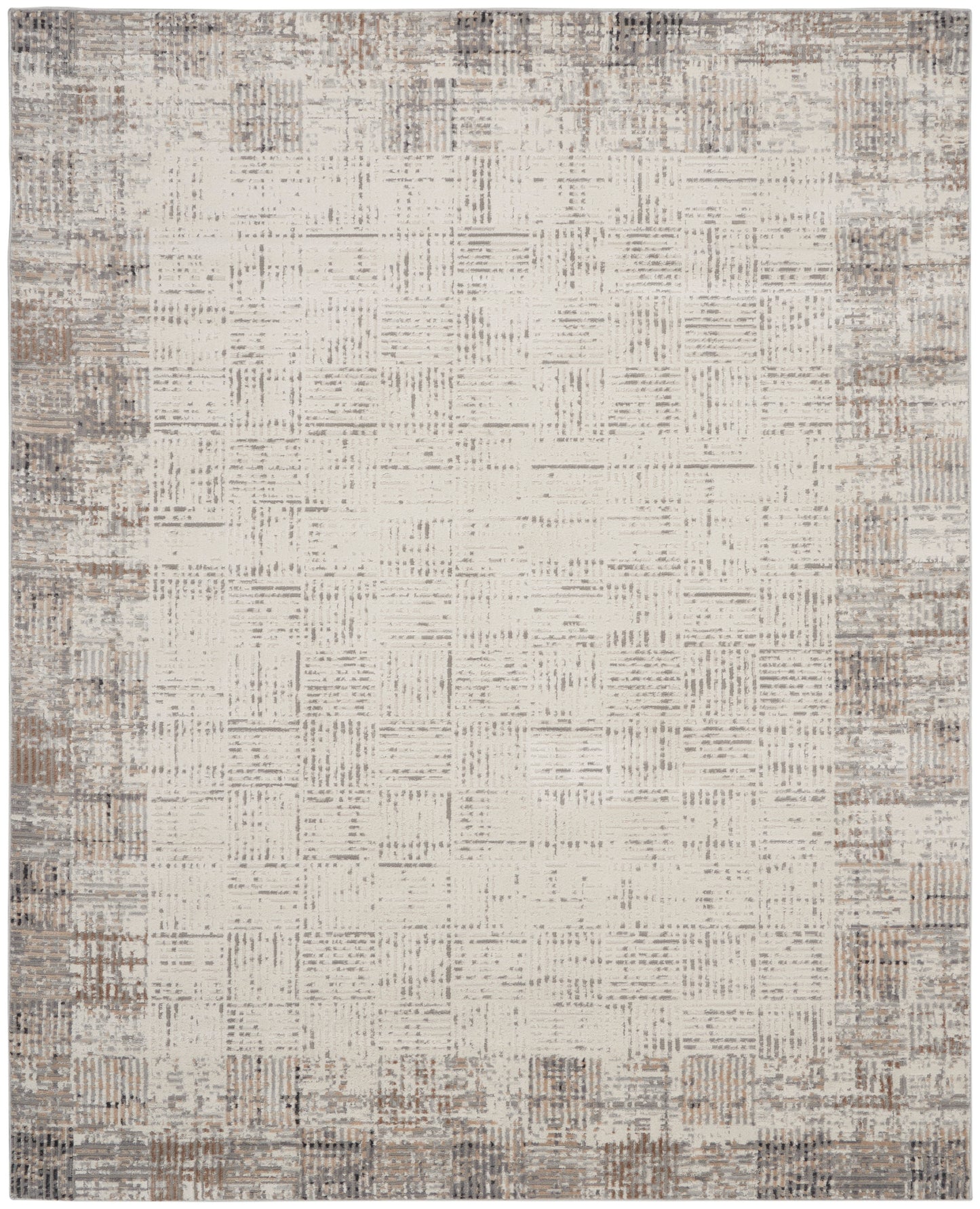 Nourison Home Elation ETN05 Ivory Grey Contemporary Power-loomed Rug