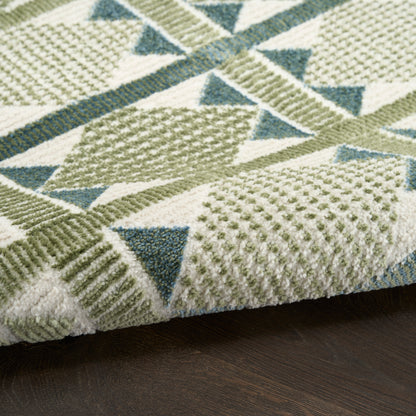 Nourison Home Nordic  Green Blue  Contemporary