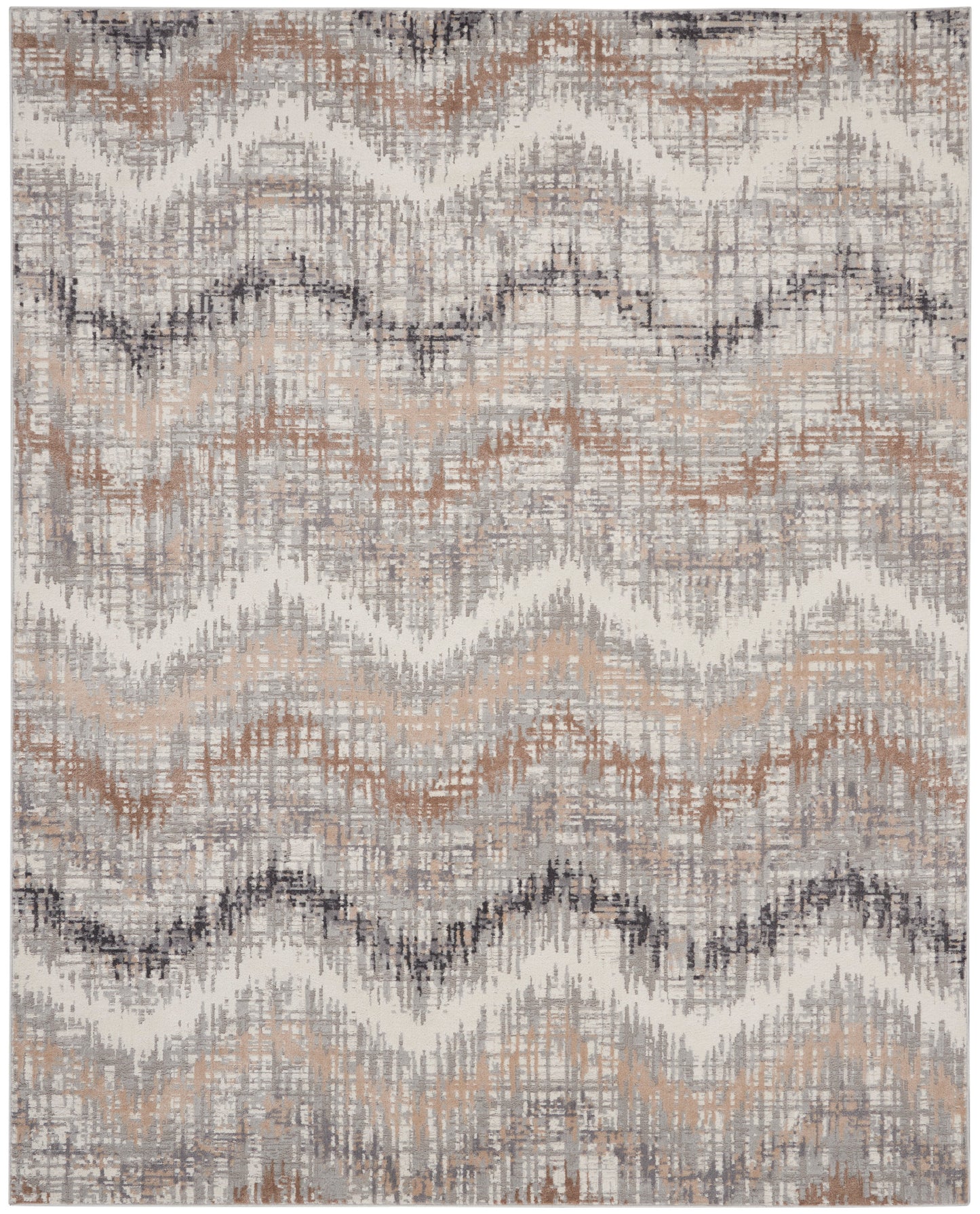 Nourison Home Elation ETN04 Grey Ivory Contemporary Power-loomed Rug