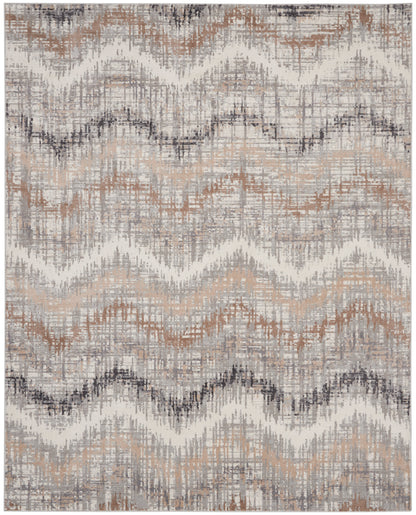 Nourison Home Elation ETN04 Grey Ivory Contemporary Power-loomed Rug