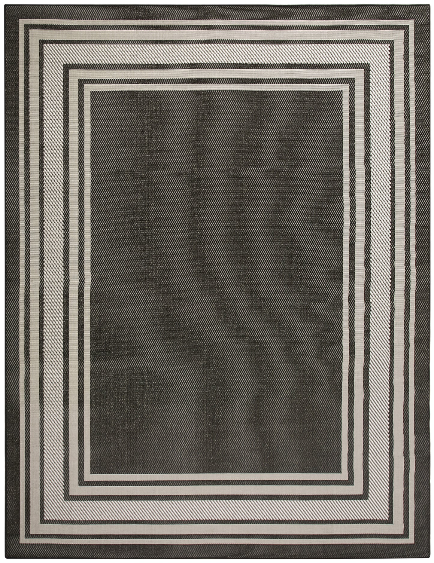Nourison Home Horizon Indoor/Outdoor HOZ03 Black Contemporary Power-loomed Rug