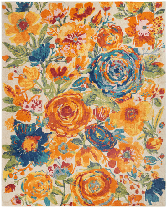 Nourison Home Allur  Ivory Multicolor  Contemporary