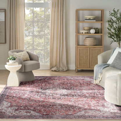 Nourison Home Nourison Washables  Red  Traditional