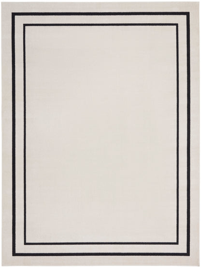 Nourison Home Nourison Essentials NRE02 Ivory Black Contemporary Power-loomed Rug