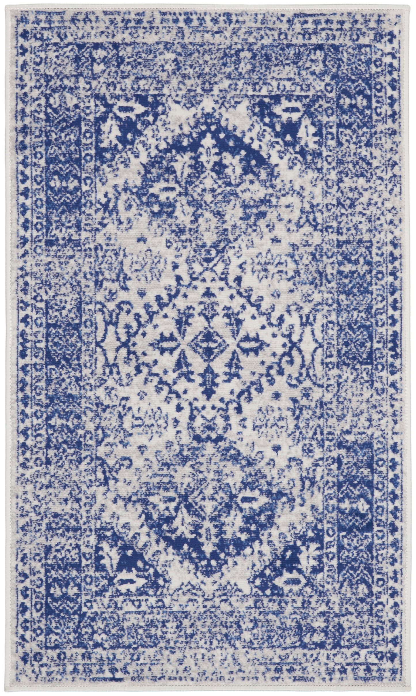Nourison Home Whimsicle WHS15 Ivory Navy Transitional Power-loomed Rug