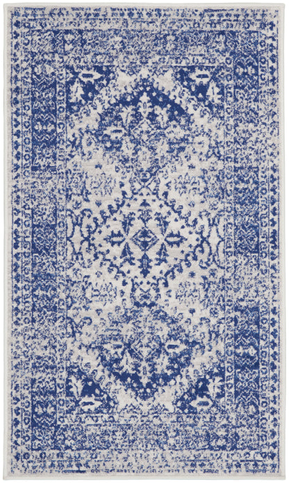 Nourison Home Whimsicle WHS15 Ivory Navy Transitional Power-loomed Rug