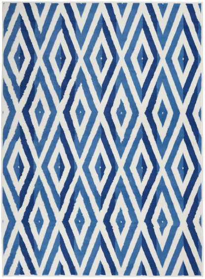 Nourison Home Whimsicle WHS04 Ivory Blue Contemporary Power-loomed Rug