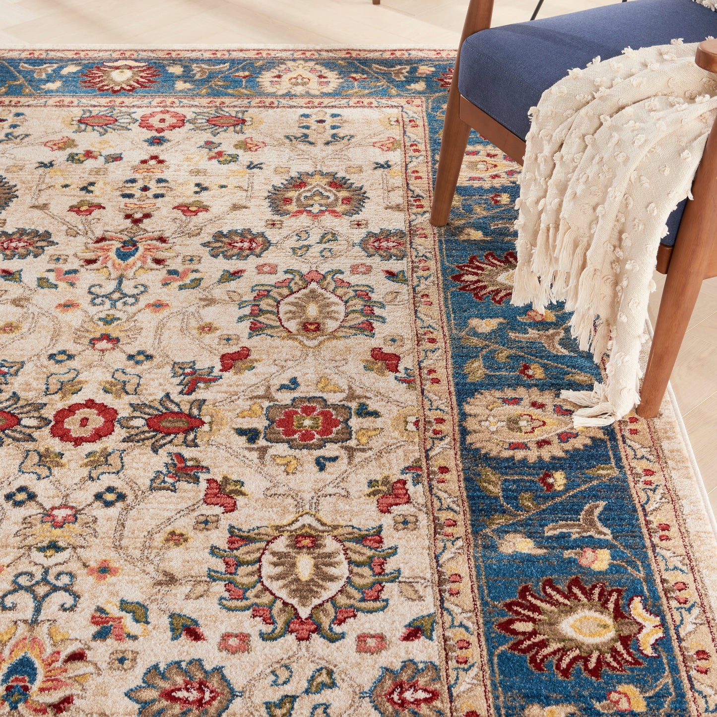 Nourison Home Karisma  Ivory Blue  Traditional