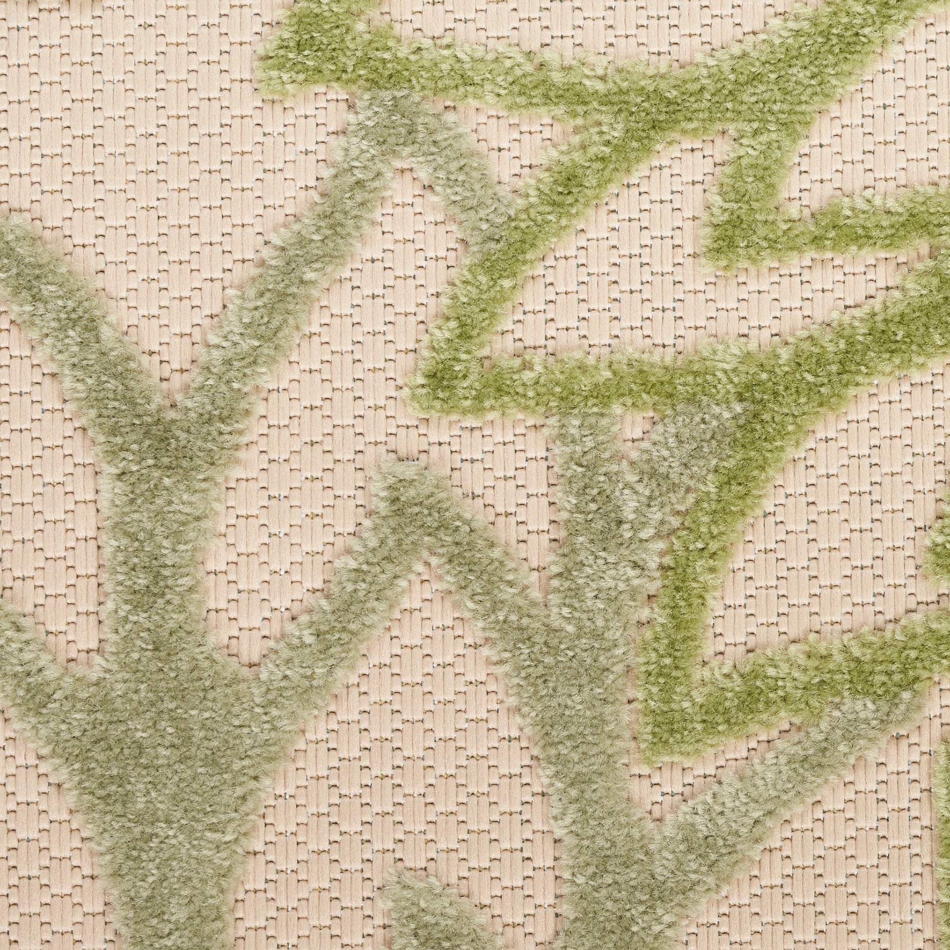 Nourison Home Aloha  Ivory Green  Contemporary