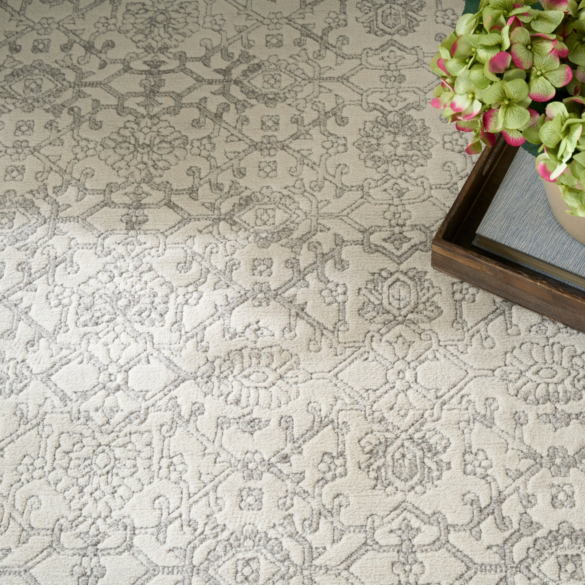 Nourison Home Grace  Grey  Traditional
