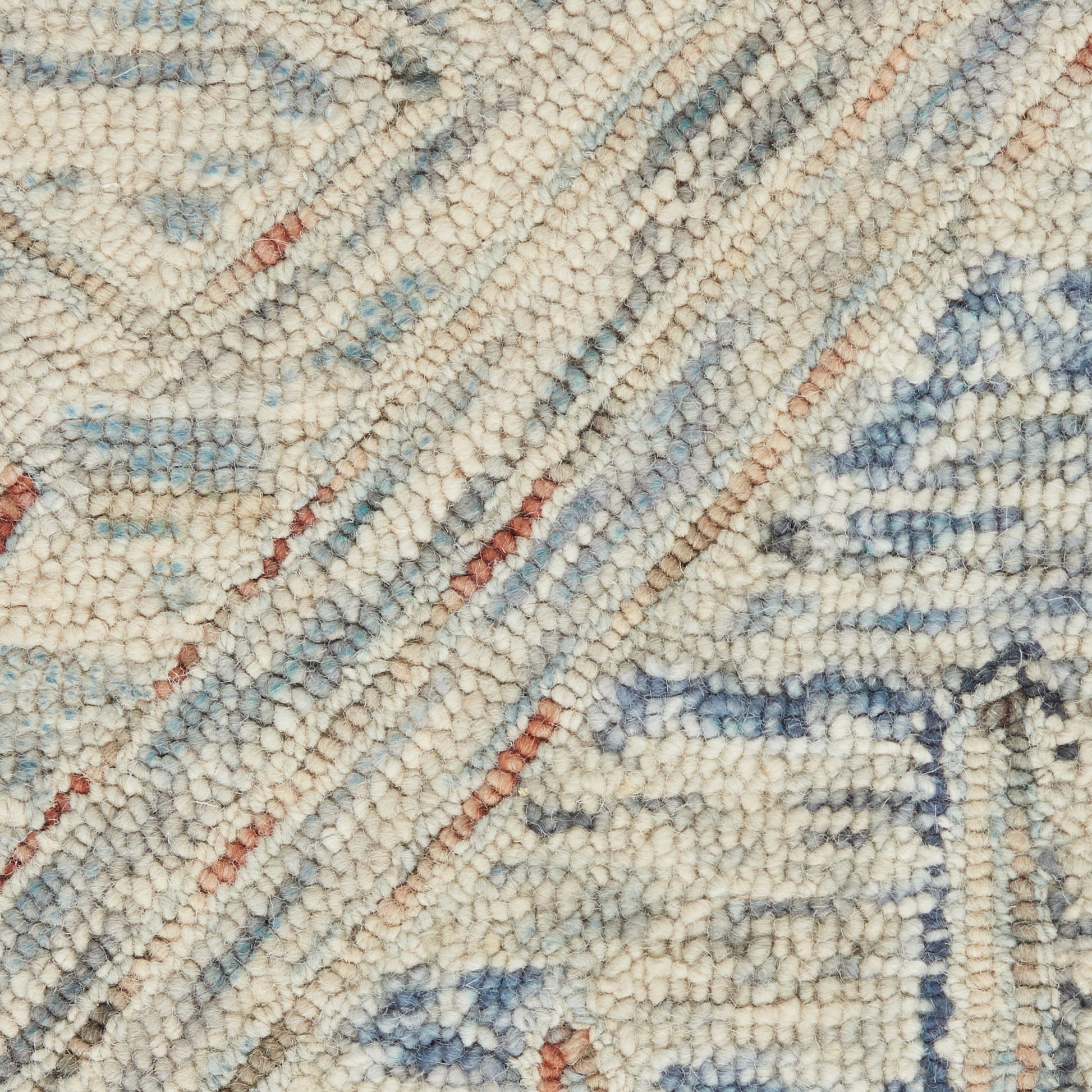 Nourison Home Interlock  Blue Multicolor  Contemporary