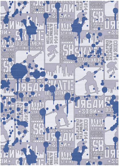 Nourison Home Imagination IMA22 Blue Contemporary Machine Printed Rug