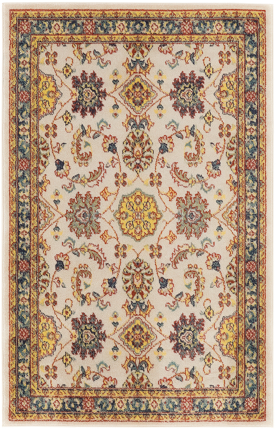 Nourison Home Nourison Essentials NRE05 Ivory Gold Traditional Power-loomed Rug
